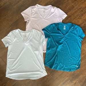 3x Athletic Works, Dri More V neck t-shirts
